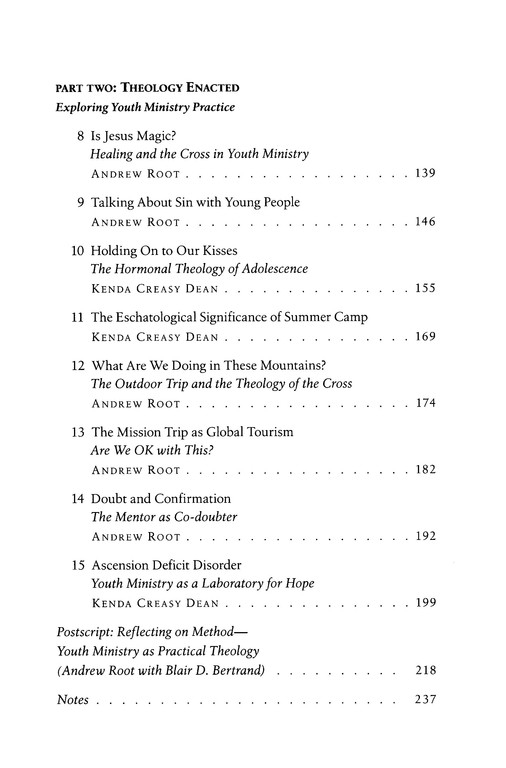 Table of Contents Preview Image - 3 of 9 - The Theological Turn in Youth Ministry