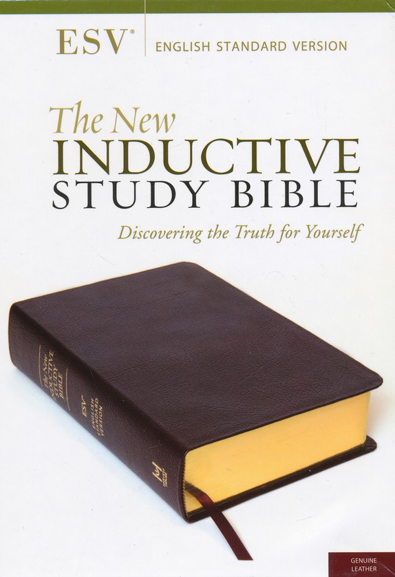 The ESV New Inductive Study Bible, Genuine Leather, Burgundy