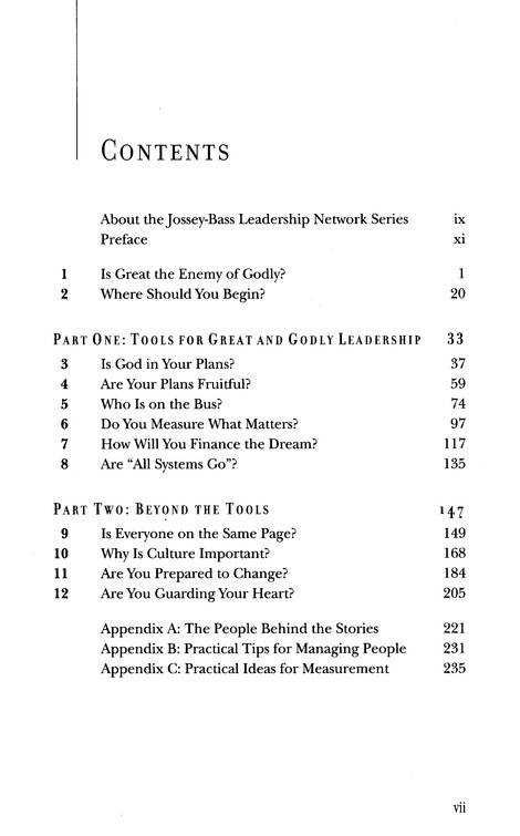 Table of Contents Preview Image - 3 of 10 - In Pursuit of Great AND Godly Leadership: Tapping the Wisdom of the World for the Kingdom of God