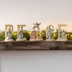 Peace Nativity Figurine Set