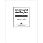 Ridgewood Analogies Book 5 Teacher Guide