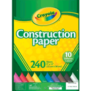 Crayola Construction Paper (240ct) 12 Assorted Colors Kids Arts & Crafts  Paper Gifts for Kids Classroom Supplies for Teachers
