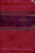 CEB Common English Bible Compact Thin, Red DecoTone with Cross - Slightly Imperfect