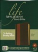 NLT Life Application Study Bible 2nd Edition, Leatherlike  brown & tan indexed