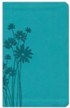HCSB Ultrathin Reference Bible, Teal LeatherTouch, Thumb-Indexed , Flower