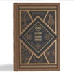 CSB Jesus Daily Bible--cloth over board, brown