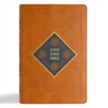 CSB Jesus Daily Bible--soft leather-look, camel