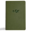 CSB Giant Print Reference Bible, Digital Study Edition--soft leather-look, olive