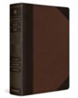 ESV Archaeology Study Bible--soft leather look, brown & walnut