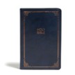 CSB Large-Print Personal-Size Reference Bible--soft leather-look, navy blue (indexed)