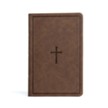 CSB Large Print Personal Size Reference Bible--soft leather-look, brown (indexed)