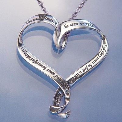 The Best and Most Beautiful Things Heart Necklace   -     By: Helen Keller
