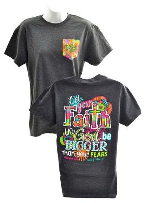 Big Faith Shirt, Gray, Large  - 