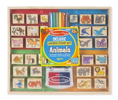 Animals Wooden Stamp Set  - 