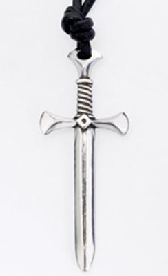 Stainless Steel Claymore Sword Shape Cross Pendant with Skeleton 