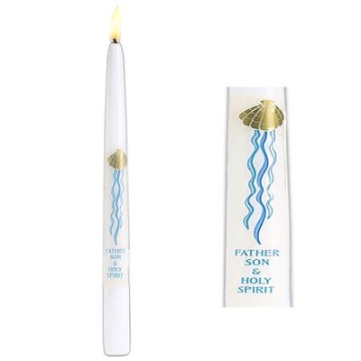 Baptism Candle, Three in One Design  - 