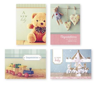 Blocks & Bears/New Baby Cards, Box of 12  - 