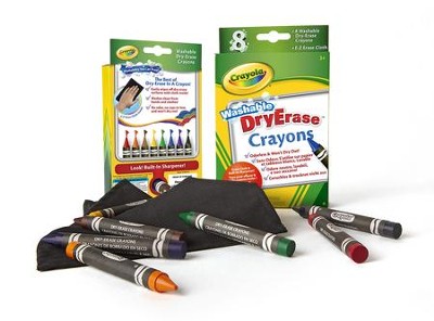 Crayola Washable Dry Erase Crayons, 8 Pieces