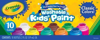 Crayola Washable Kids White Paint, 2 fl.oz. Containers