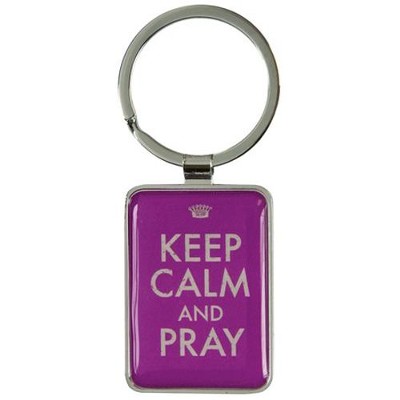 Keep Calm and Pray Keyring  - 