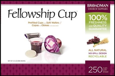Fellowship Cup Prefilled Communion Cups, Box of 250  - 