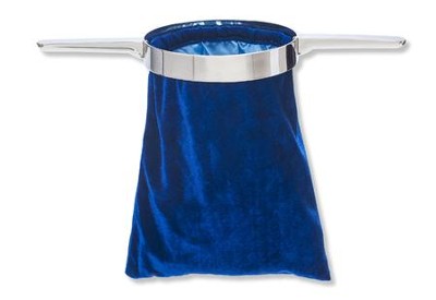 Blue Offering Collection Bag with Handle  - 
