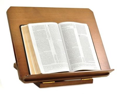 Adjustable Wood Bible Stand, John 1:1   - 