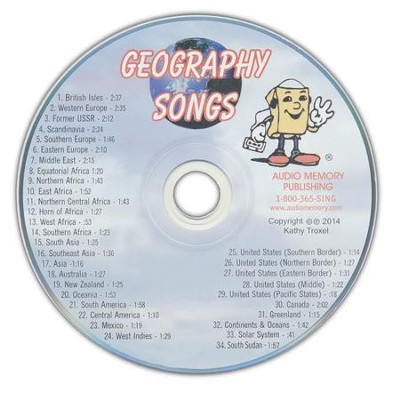 Audio Memory Geography Songs CD Only   -     By: Kathy Troxel
