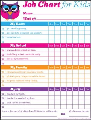 Job Charts for Kids, Pack of 26