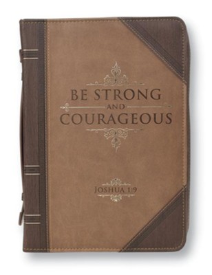 Strong, Courageous Bible Cover Large   - 