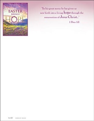 Easter Brings Hope - Sunrise (1 Peter 1:3) Letterhead, 100 ...