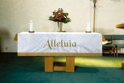 Altar Frontal, white (Alleluia)  - 