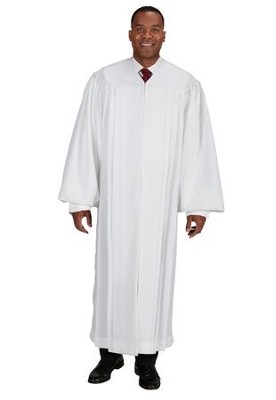 Plain Front Pulpit Robe, White 59 - Christianbook.com