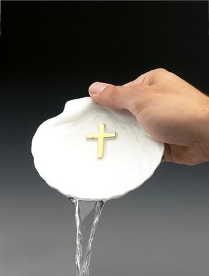 Baptismal Shell, White Porcelain  - 