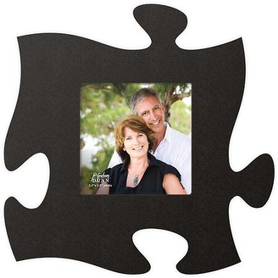 Puzzle Piece Photo Frame, Black - Christianbook.com