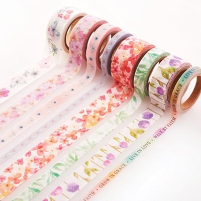 Floral Washi Tape, 8 Pieces  - 