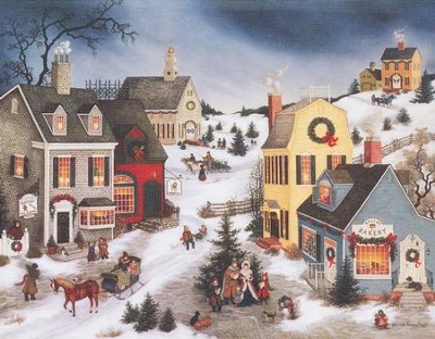 Caroling In the Village, Boxed Christmas Cards, 18: Linda Nelson Stocks ...