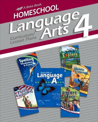 Abeka Homeschool Language Arts 4 Curriculum/Lesson Plans   - 