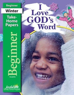 I Love God's Word Beginner (ages 4 & 5) Take-Home Papers, Revised Edition  - 