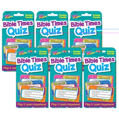 Bible Times Quiz Challenge Cards., 6 Sets   - 