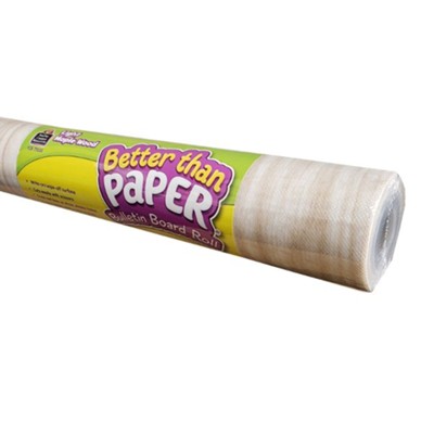 Better Than Paper &#174 Bulletin Board Roll, 4&#034 x 12&#034, Light Maple Wood Design, Pack of 4  - 