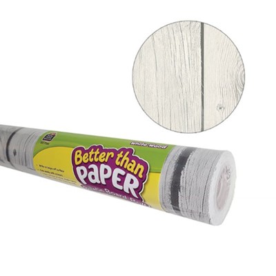 Better Than Paper &#174 Bulletin Board Roll, 4&#034 x 12&#034, White Wood Design, 4 Rolls  - 