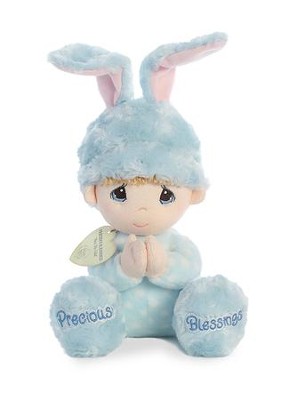 Sky Blue Precious Moments Luvster Blanket Prayer Boy 15" Plush Doll Stuffed Toy 