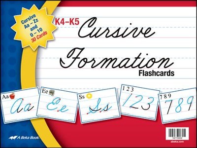 Abeka K4-K5 Cursive Formation Flashcards (26 cards)   - 
