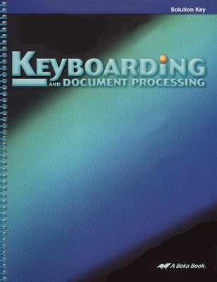Abeka Keyboarding and Document Processing Solution Key   - 