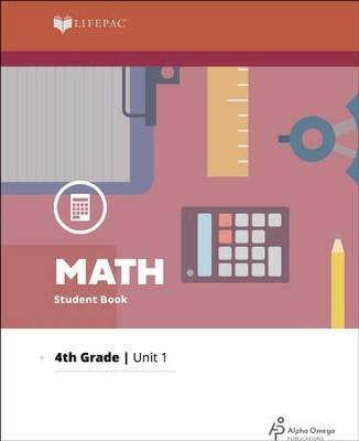 Lifepac Math Grade 4 Unit 1: Naming Whole Numbers/Fractions   - 