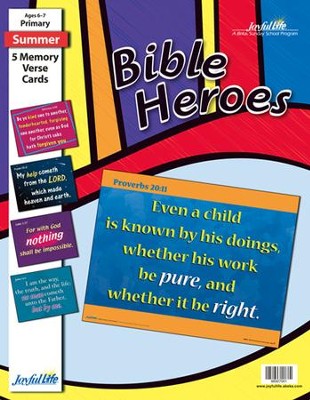 Bible Heroes Primary (Grades 1-2) Memory Verse Visuals   - 