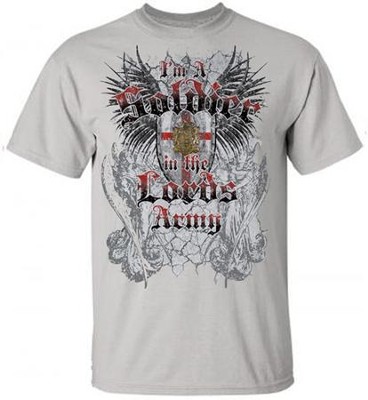 I'm A Soldier In the Lord's Army Shirt, Gray, X-Large - Christianbook.com