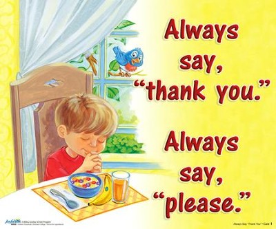 Always Say Thank You Visual Song Cards (2s/3s- Beginner)  - 