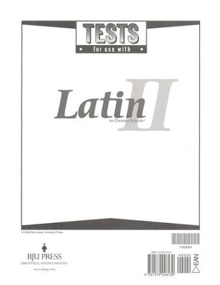 BJU Press Latin II, Tests   - 